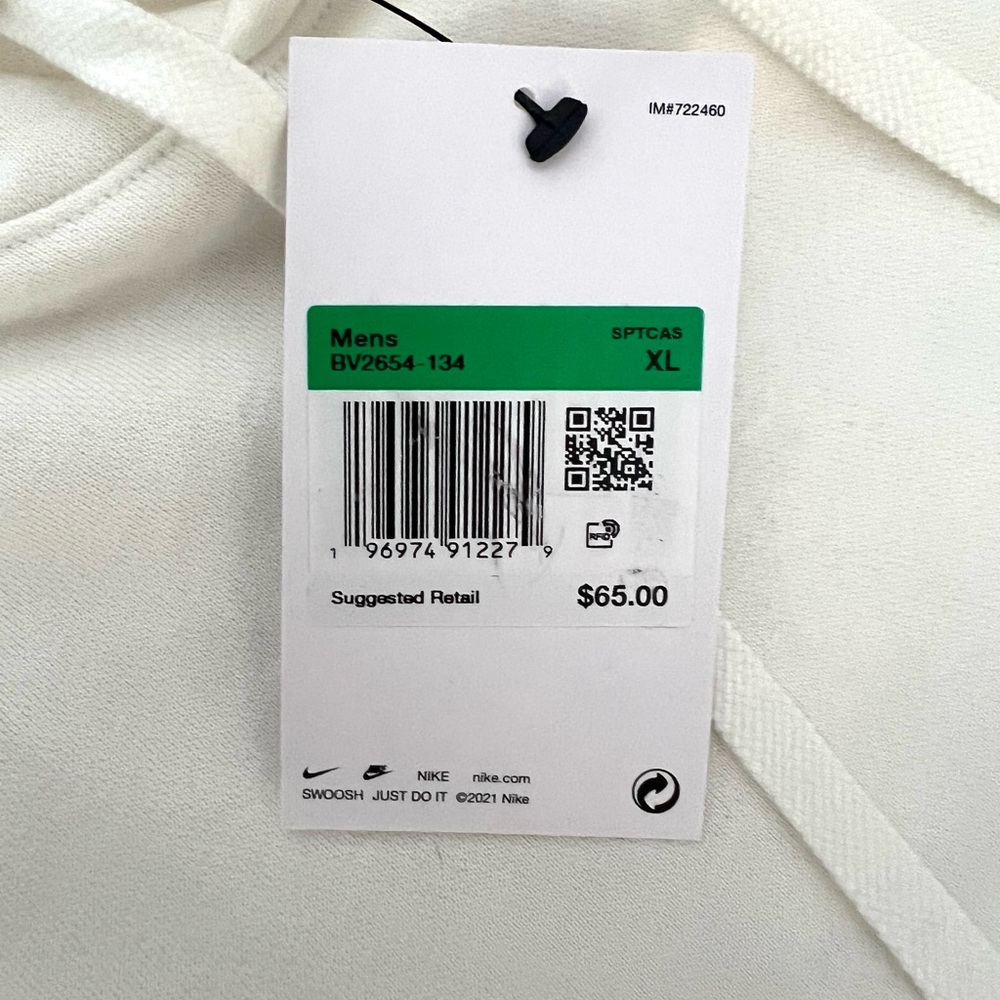 Nike Streetware Cabincore Athletic Sports Off-White Thick Hoodie - Picture 3 of 4